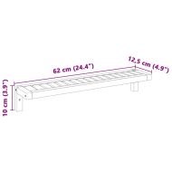 Стенно висящо рафтче със съхранение Естествен 62 x 10 x 12,5 см
