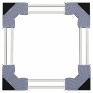 Основа за пералня Сив 67 x 67 x 12 см Неръждаема стомана