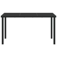 Градинска маса Черно 140 x 70 x 73 cm Метал