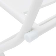 Градински бистро комплект 3 pcs Бяло Стомана