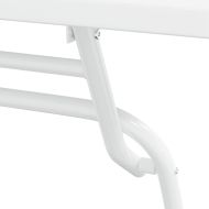 Градински бистро комплект 3 pcs Бяло Стомана