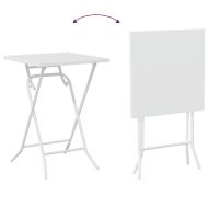 Градински бистро комплект 3 pcs Бяло Стомана