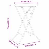 Градинска маса Антрацит 50 x 50 x 72 cm Метал