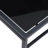 Шезлонги 2-човек 3 pcs Черно и антрацит Стомана