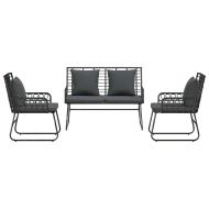 Комплект за хранене в градината 3 pcs Черно и антрацит