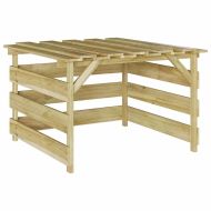 Гараж за косачка за трева Кафяво 84 х 80 х 56 см