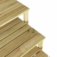 Маса 3 pcs Естествен Импрегнирано борово дърво