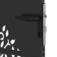 Градинска врата Черно 85 x 125 cm Прахово покритие стомана