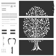 Градинска врата Черно 85 x 150 cm Прахово покритие стомана