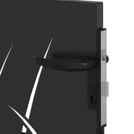 Градинска врата Черно 85 x 100 cm Прахово покритие стомана