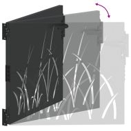 Градинска врата Черно 85 x 100 cm Прахово покритие стомана