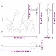 Градинска врата Черно 85 x 100 cm Прахово покритие стомана