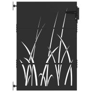 Градинска врата Черно 85 x 125 cm Прахово покритие стомана