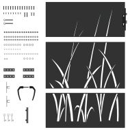 Градинска врата Черно 85 x 125 cm Прахово покритие стомана