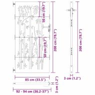Градинска врата Черно 85 x 200 cm Прахово покритие стомана