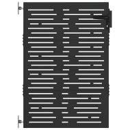 Градинска врата Черно 85 x 125 cm Прахово покритие стомана