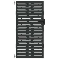 Градинска врата Черно 85 x 175 cm Прахово покритие стомана