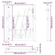 Градинска врата Черно 100 x 125 cm Прахово покритие стомана