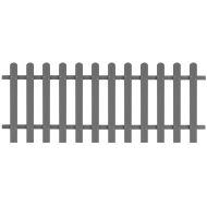 Дъсчена ограда, WPC, 200x80 см