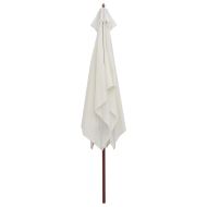 Чадър, 200x300 см, дървен прът, кремавобял