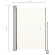 Прибираща се странична тента, 100х300 см, кремава