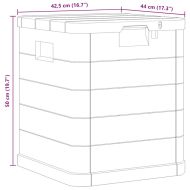 Градинска кутия за съхранение, 90 л, кафява