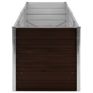 Градинска висока леха кафява 240x80x77 см поцинкована стомана