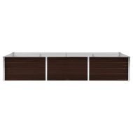 Градинска висока леха кафява 240x80x45 см поцинкована стомана