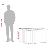 Градински сандък за съхранение, сив, 109x67x65 см