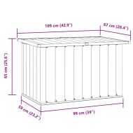Градински сандък за съхранение, антрацит, 109x67x65 см