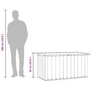 Градинска кутия за съхранение, кафява, 129x67x65 см