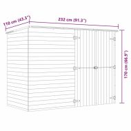 Градинска барака, 232x110x170 см, импрегниран бор