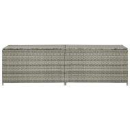 Градински сандък за съхранение, полиратан, 200x50x60 см, сив