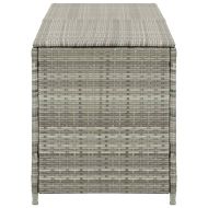 Градински сандък за съхранение, полиратан, 200x50x60 см, сив