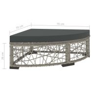 Градински лаундж комплект с възглавници 6 части полиратан сив