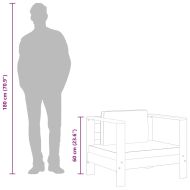 Градински стол с кремава възглавница, акация масив