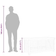 Градински сандък за съхранение, 117x50x55 см, евкалипт масив