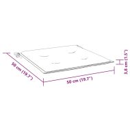 Възглавници за столове 2 бр черни 50x50x4 см Оксфорд плат