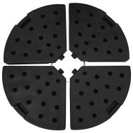 Ветрилообразни основи за чадър, 4 бр, черни