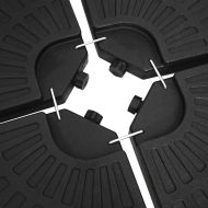 Ветрилообразни основи за чадър, 4 бр, черни