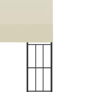 Шатра за стенен монтаж, 3x6 м, кремава, текстил