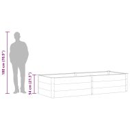 Градинска повдигната леха, 250x100x54 см, WPC, сива