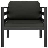 Кресло с възглавници, алуминий, антрацит