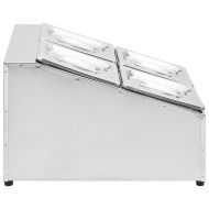 Гастронорм контейнер държач с 4 GN съда 1/6 неръждаема стомана