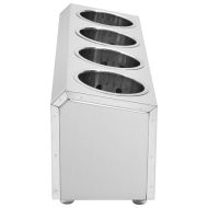 Държач за прибори за хранене, 4 решетки, правоъгълен, инокс