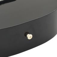 Класическа китара за начинаещи, черна, 4/4, 39", липово дърво