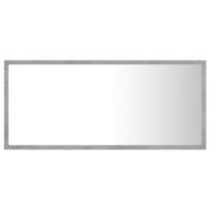 LED огледало за баня, бетонно сиво, 90x8,5x37 см, акрил