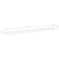 Рафтове за етажерка, 4 бр, бели, 60x10x1,5 см, инженерно дърво