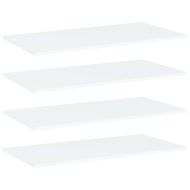 Рафтове за етажерка, 4 бр, бели, 80x40x1,5 см, инженерно дърво