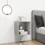 Стенен шкаф, бетонно сив, 37x37x37 см, ПДЧ